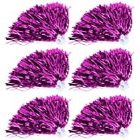 Keenso Cheerleading Poms- 6pcs 7 Colores Cheerleader Pom Poms Squad Cheer Sports Party Dance Accesorios útiles